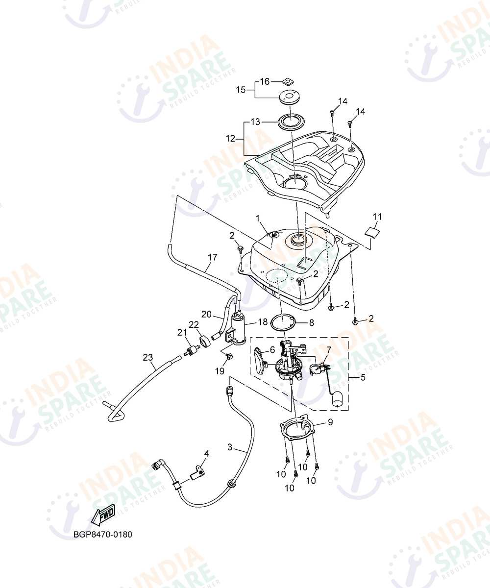 YAMAHA BGPK Fascino 125CC Drum Series FUEL TANK
